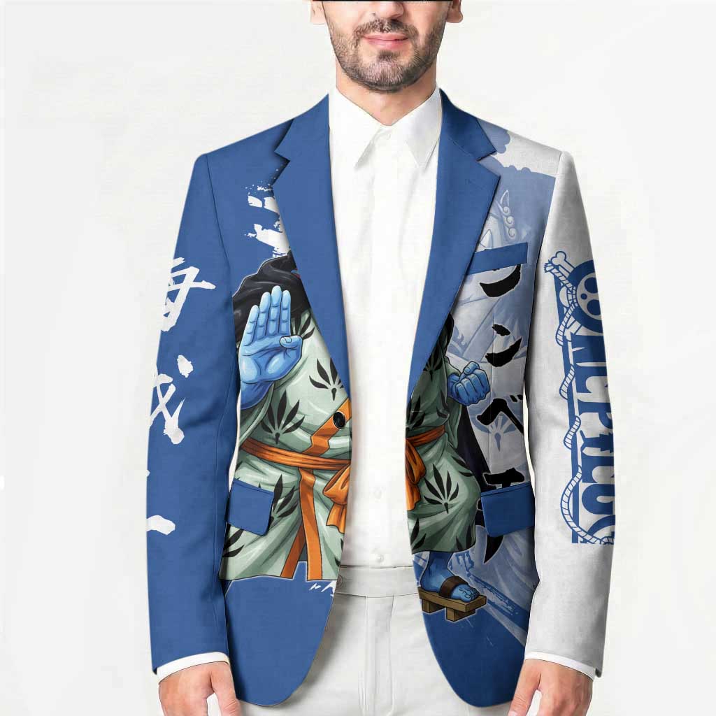 Jinbe One Piece Anime Blazer Japanese Samurai Illustration Graphic