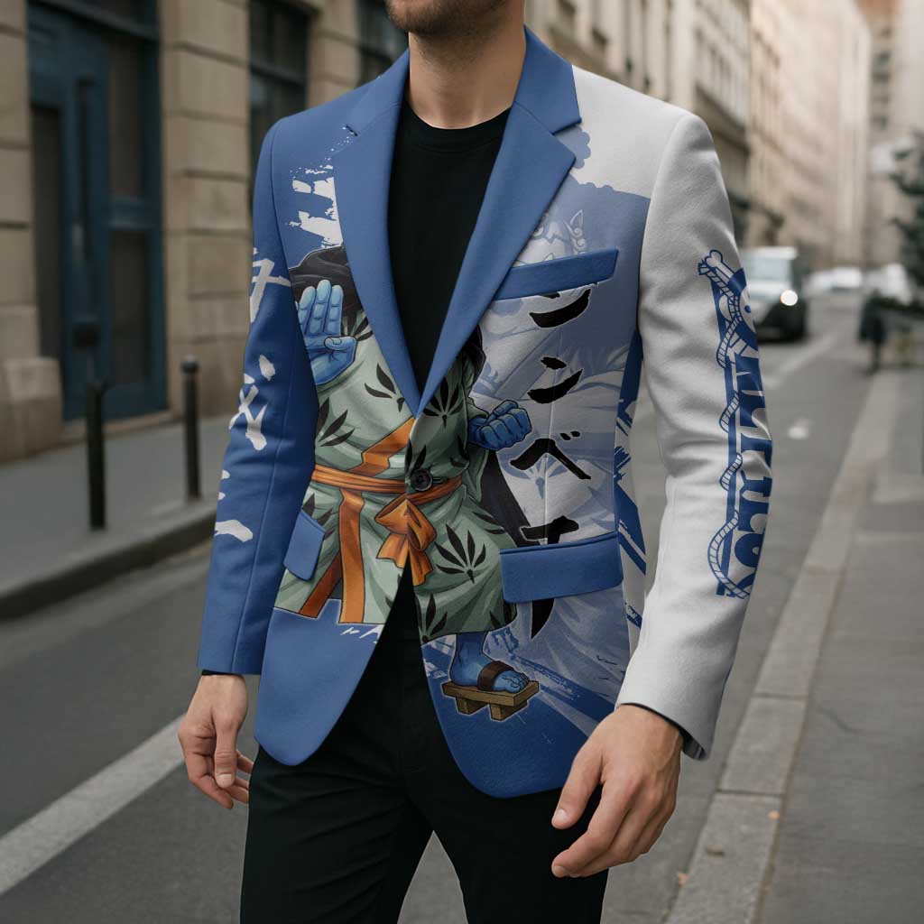 Jinbe One Piece Anime Blazer Japanese Samurai Illustration Graphic