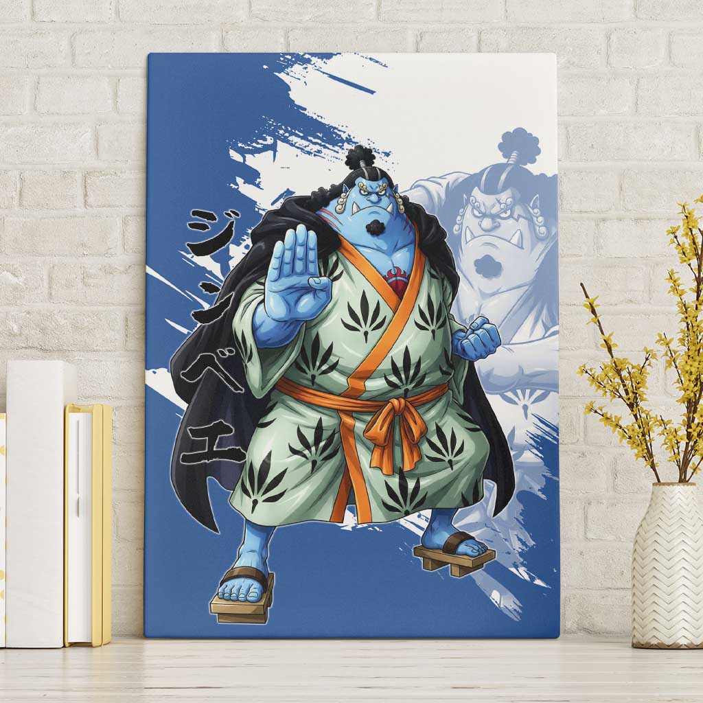 Jinbe One Piece Anime Canvas Wall Art Japanese Samurai Illustration Graphic