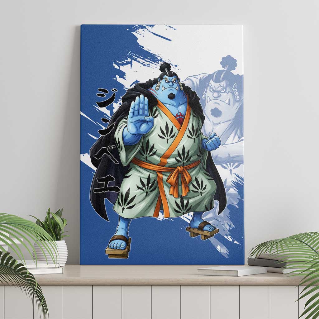 Jinbe One Piece Anime Canvas Wall Art Japanese Samurai Illustration Graphic