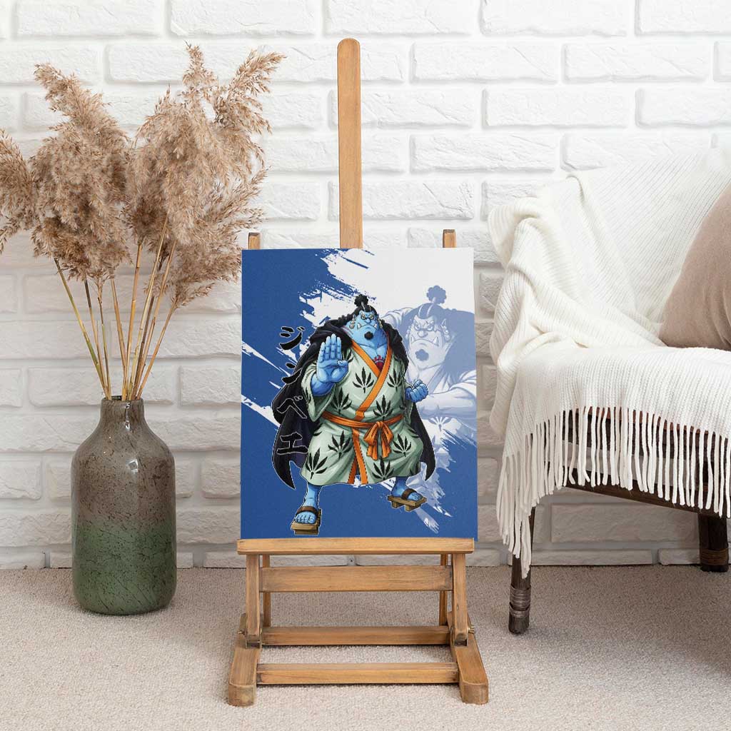 Jinbe One Piece Anime Canvas Wall Art Japanese Samurai Illustration Graphic
