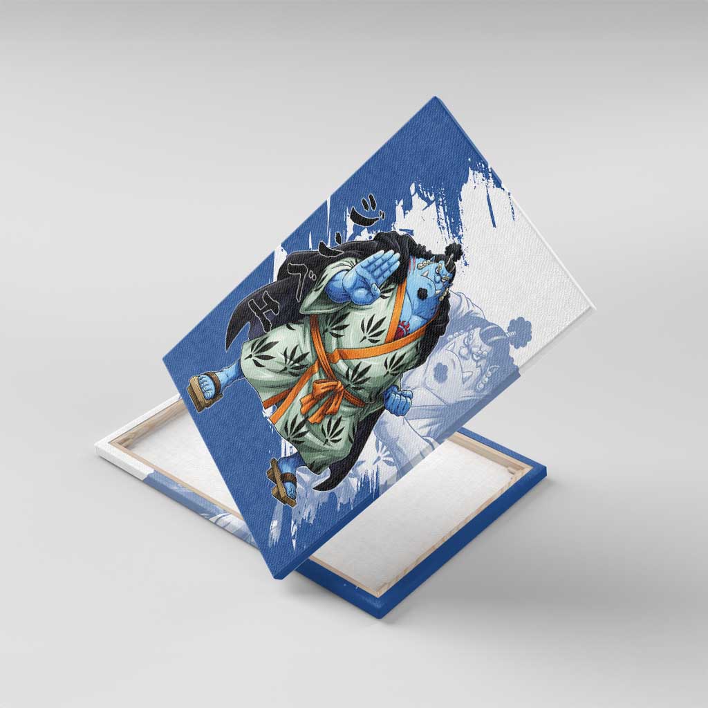 Jinbe One Piece Anime Canvas Wall Art Japanese Samurai Illustration Graphic