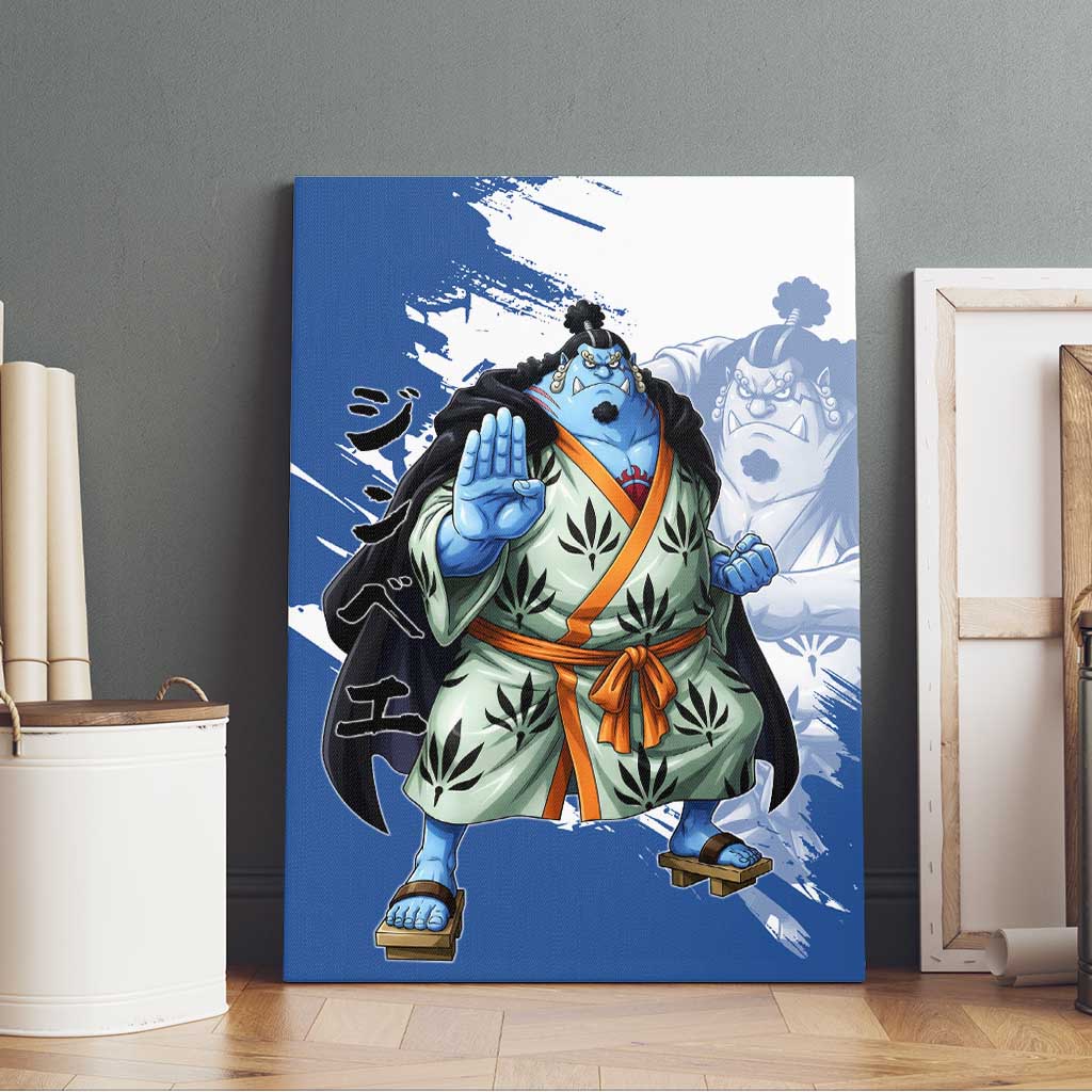 Jinbe One Piece Anime Canvas Wall Art Japanese Samurai Illustration Graphic