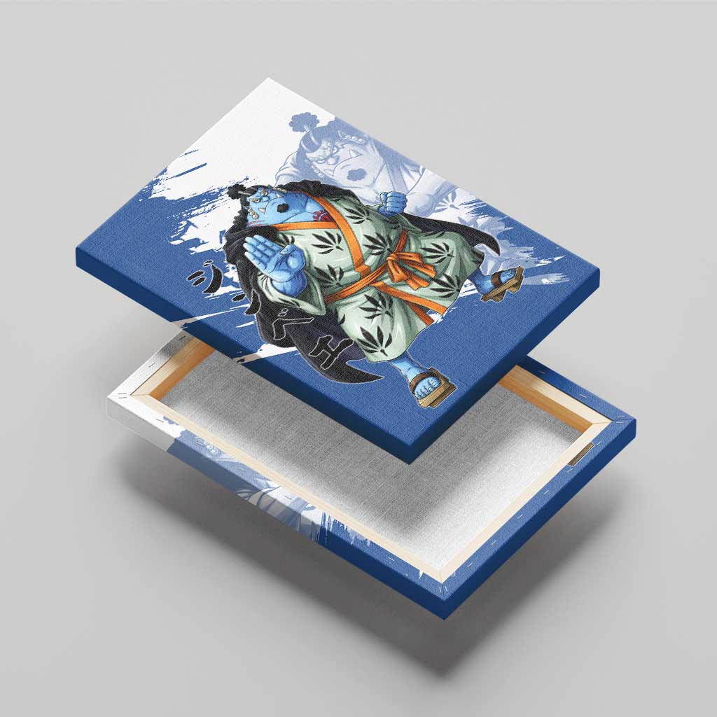 Jinbe One Piece Anime Canvas Wall Art Japanese Samurai Illustration Graphic