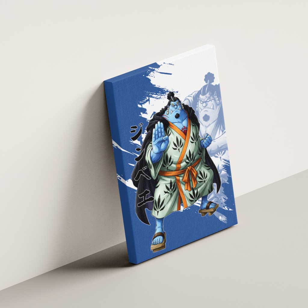Jinbe One Piece Anime Canvas Wall Art Japanese Samurai Illustration Graphic