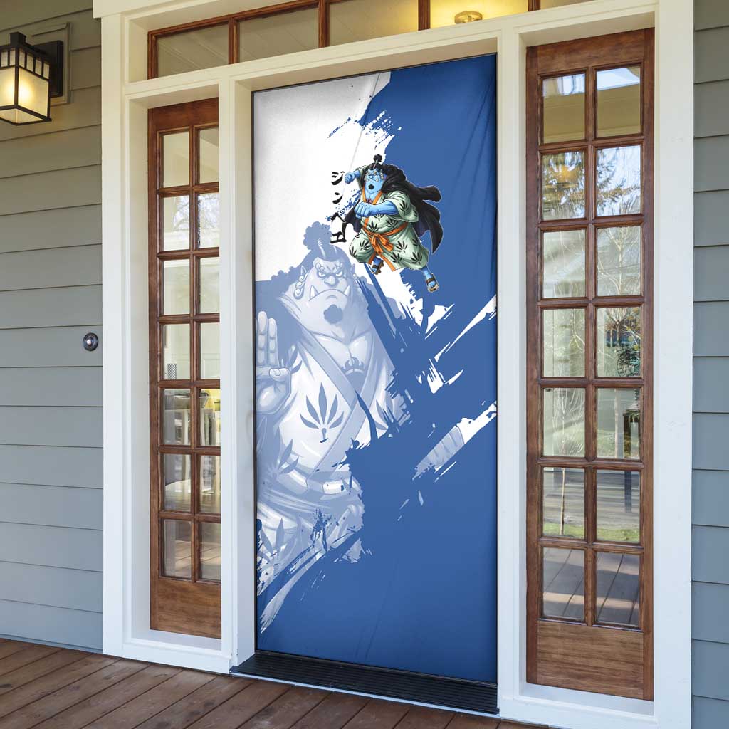 Jinbe One Piece Anime Door Cover Japanese Samurai Illustration Graphic