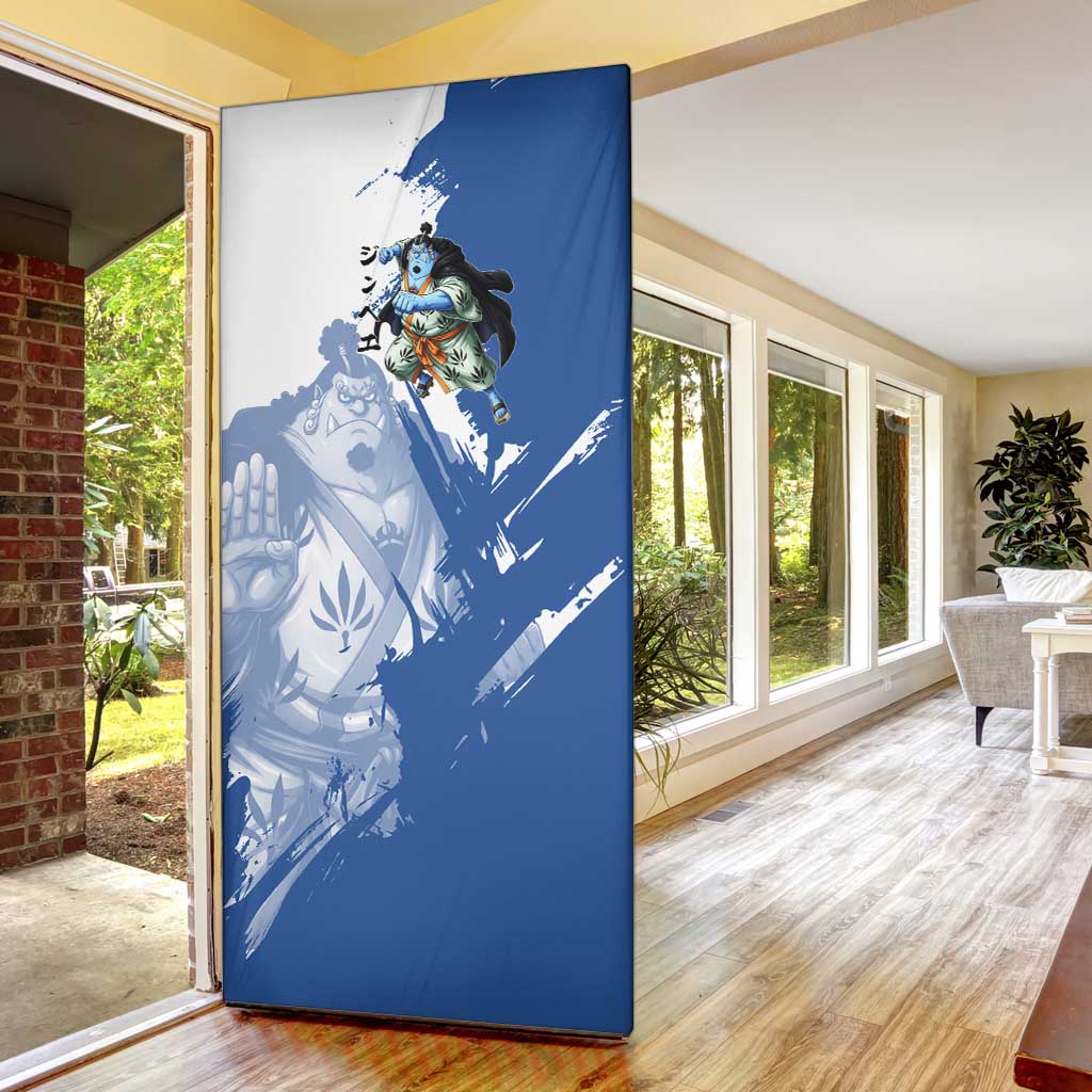 Jinbe One Piece Anime Door Cover Japanese Samurai Illustration Graphic