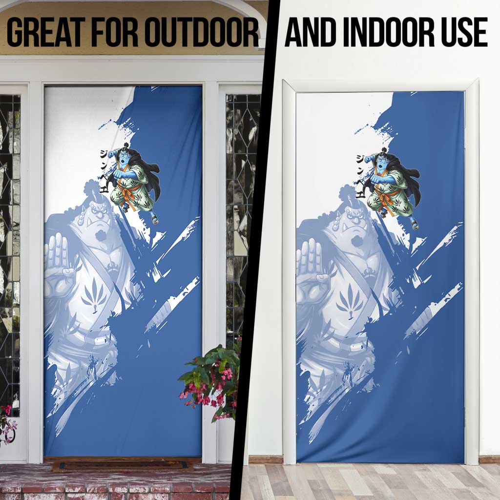 Jinbe One Piece Anime Door Cover Japanese Samurai Illustration Graphic
