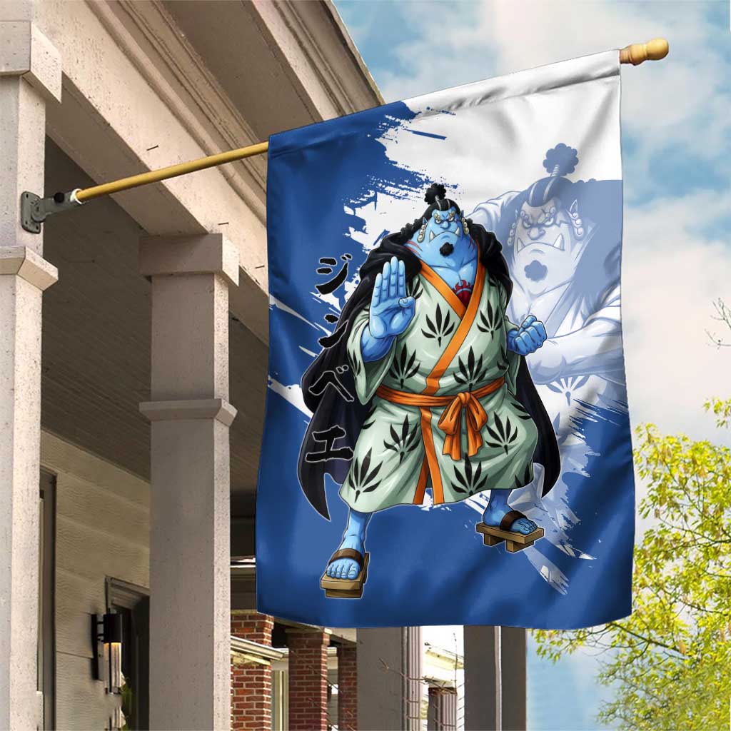 Jinbe One Piece Anime Garden Flag Japanese Samurai Illustration Graphic