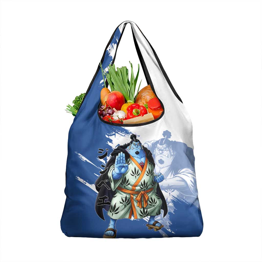 Jinbe One Piece Anime Grocery Bag Japanese Samurai Illustration Graphic