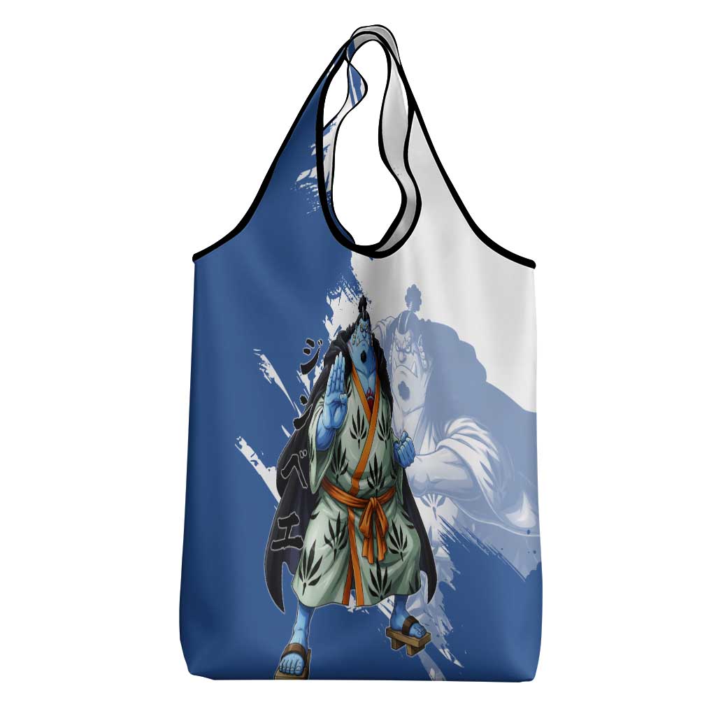 Jinbe One Piece Anime Grocery Bag Japanese Samurai Illustration Graphic