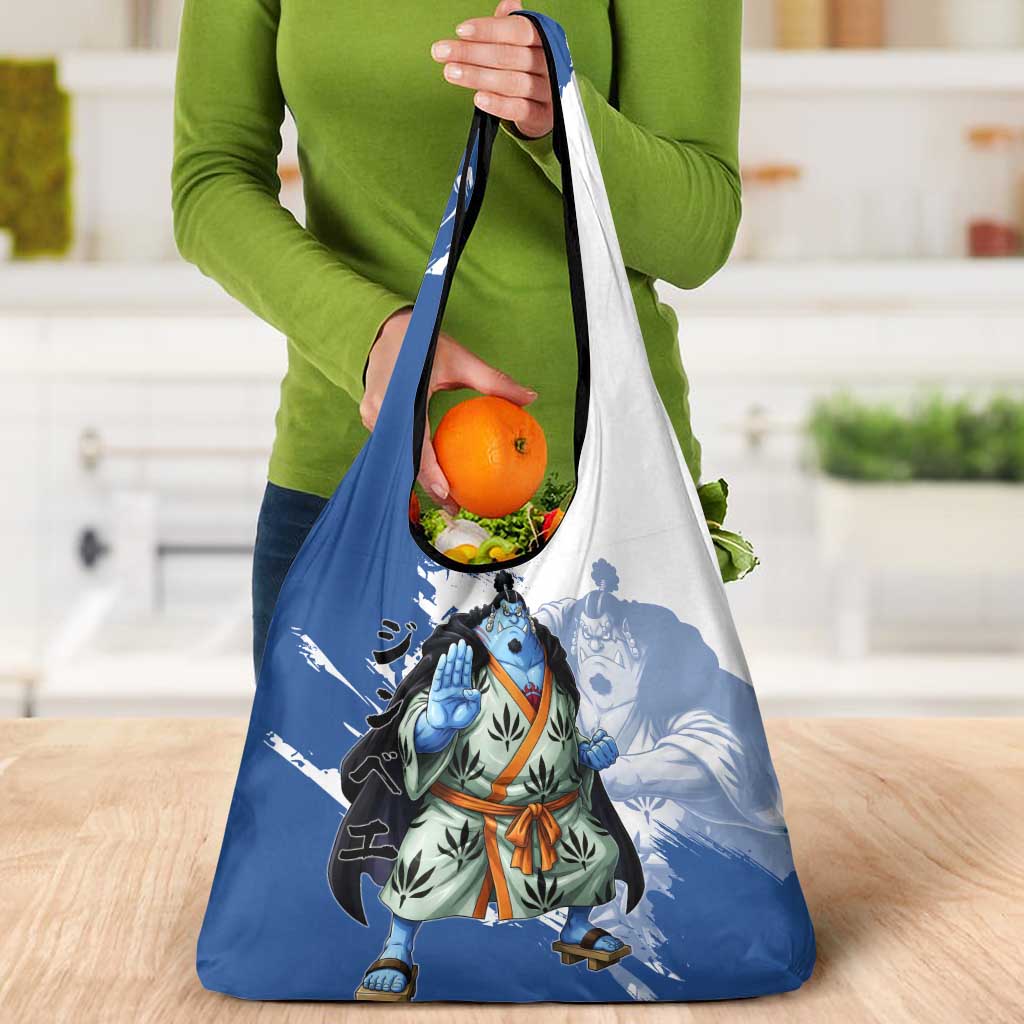 Jinbe One Piece Anime Grocery Bag Japanese Samurai Illustration Graphic
