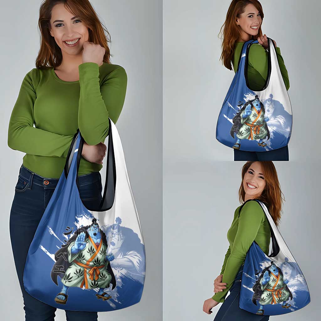 Jinbe One Piece Anime Grocery Bag Japanese Samurai Illustration Graphic