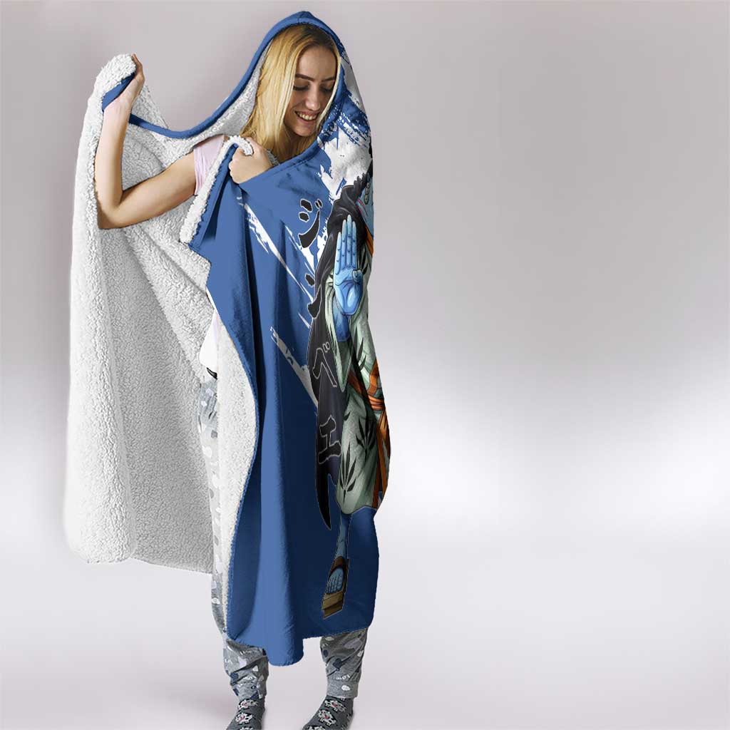 Jinbe One Piece Anime Hooded Blanket Japanese Samurai Illustration Graphic