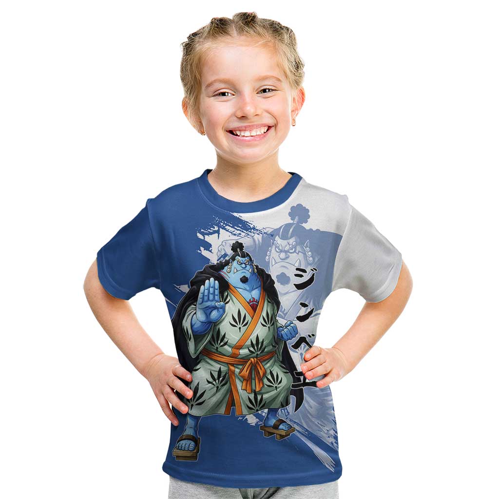 Jinbe One Piece Anime Kid T Shirt Japanese Samurai Illustration Graphic