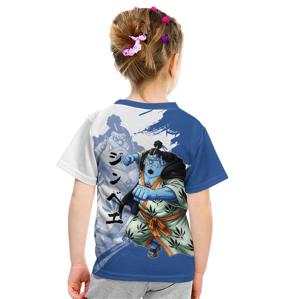 Jinbe One Piece Anime Kid T Shirt Japanese Samurai Illustration Graphic