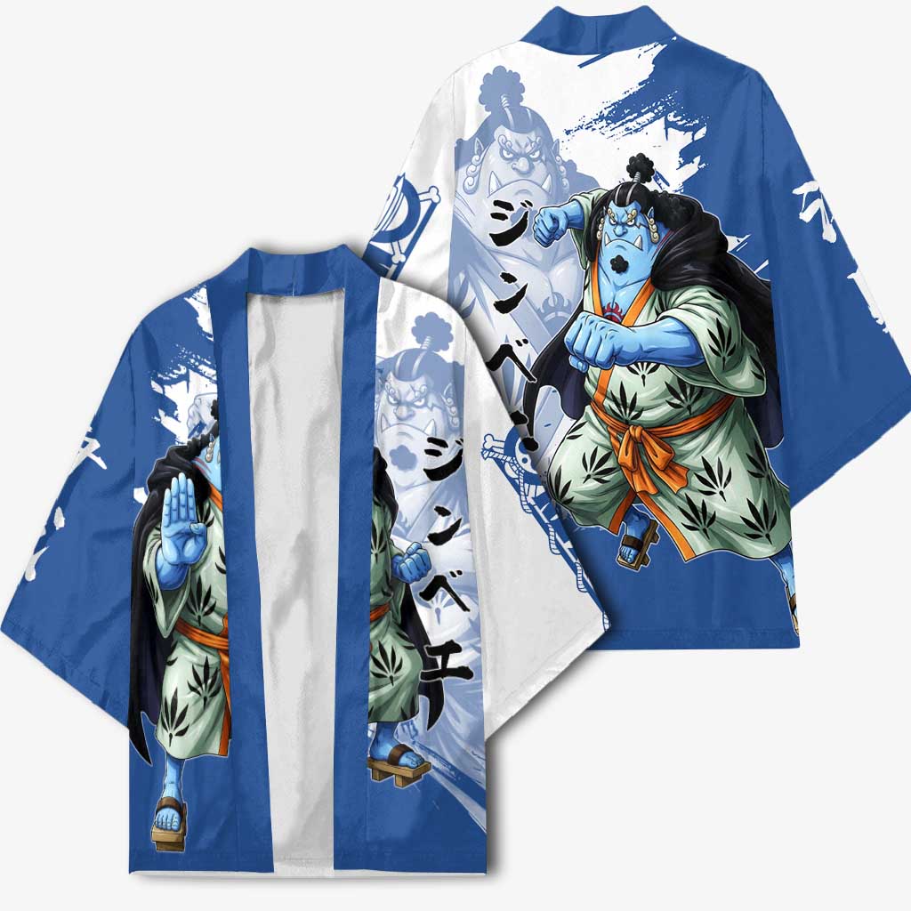 Jinbe One Piece Anime Kimono Japanese Samurai Illustration Graphic