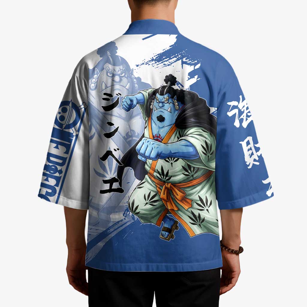 Jinbe One Piece Anime Kimono Japanese Samurai Illustration Graphic