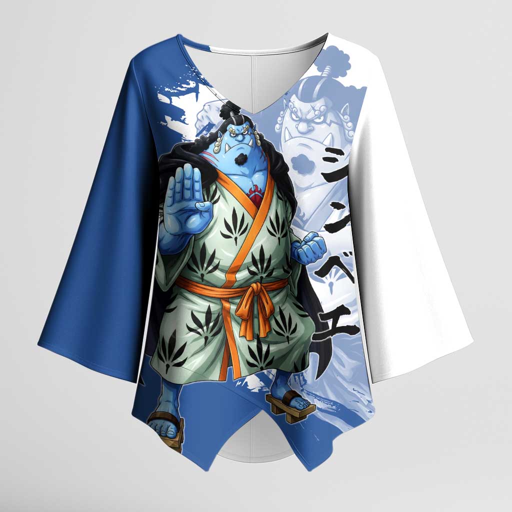 Jinbe One Piece Anime Kimono Sleeve Blouse Japanese Samurai Illustration Graphic