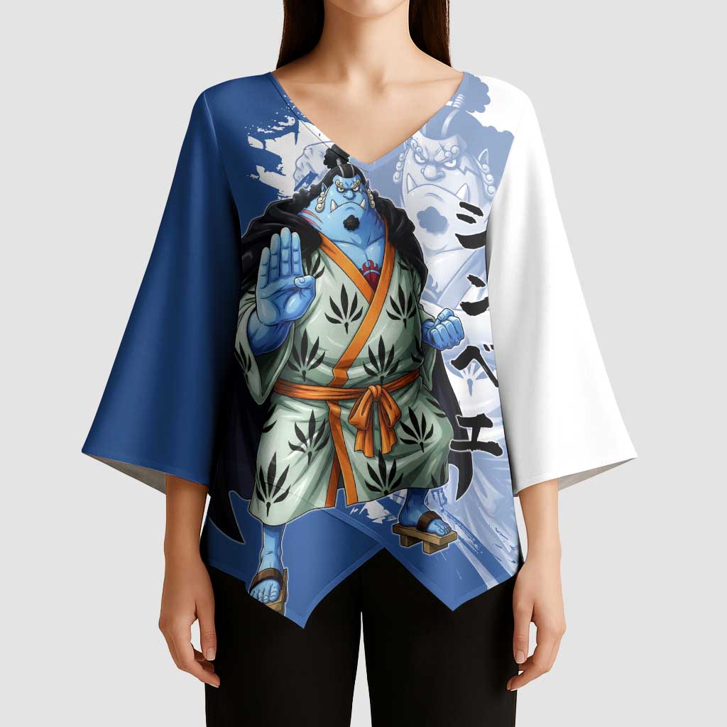 Jinbe One Piece Anime Kimono Sleeve Blouse Japanese Samurai Illustration Graphic