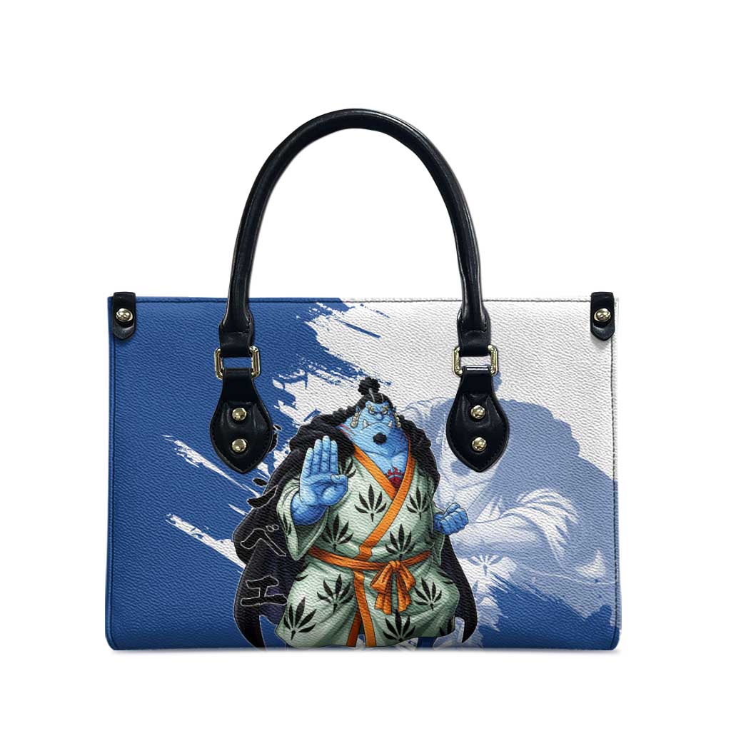 Jinbe One Piece Anime Leather Bag Japanese Samurai Illustration Graphic