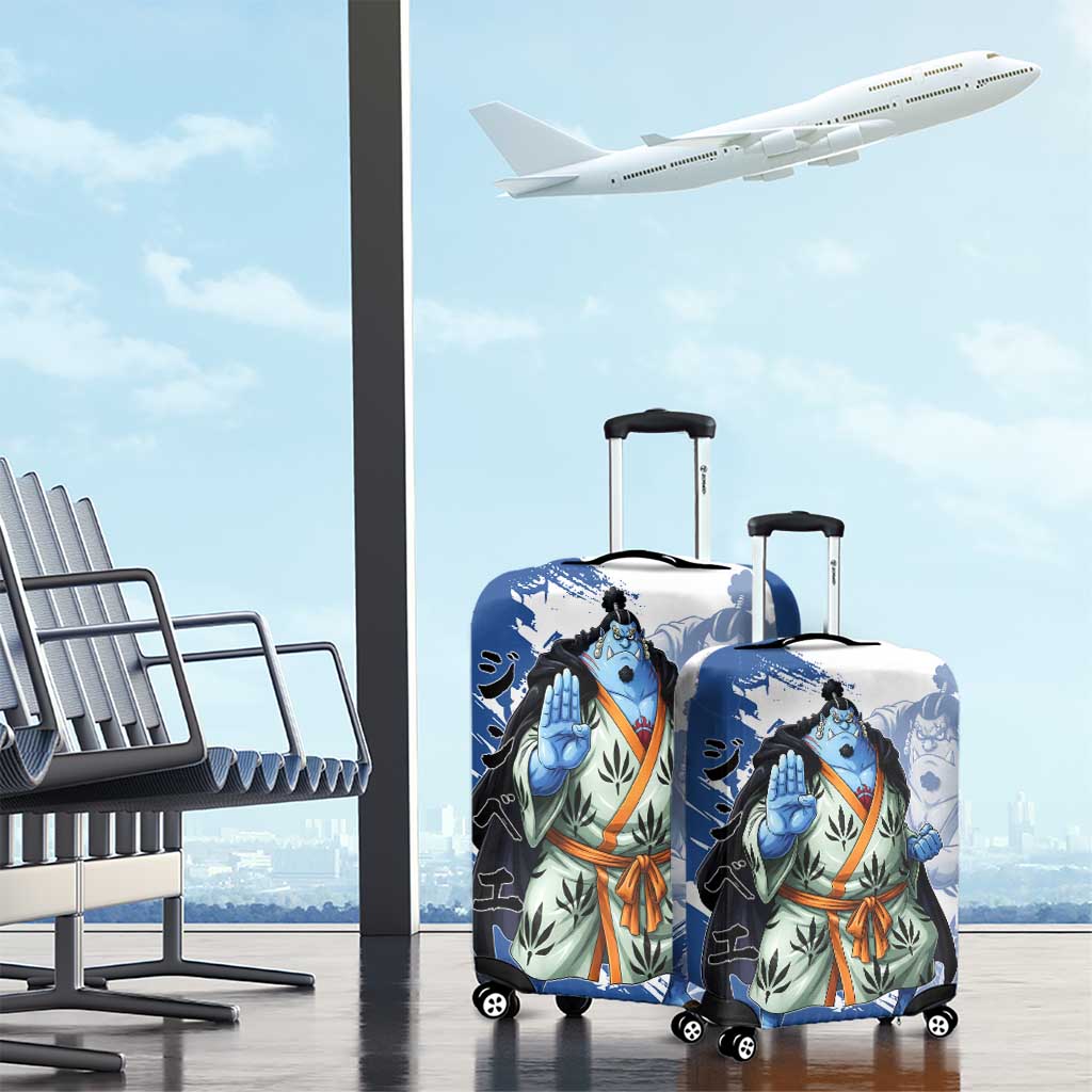 Jinbe One Piece Anime Luggage Cover Japanese Samurai Illustration Graphic