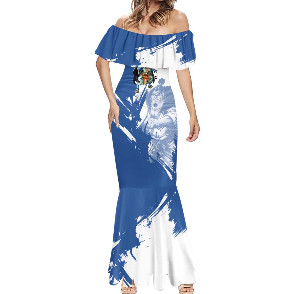 Jinbe One Piece Anime Mermaid Dress Japanese Samurai Illustration Graphic