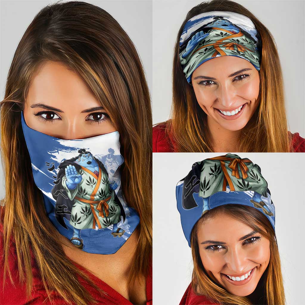 Jinbe One Piece Anime Neck Gaiter Japanese Samurai Illustration Graphic