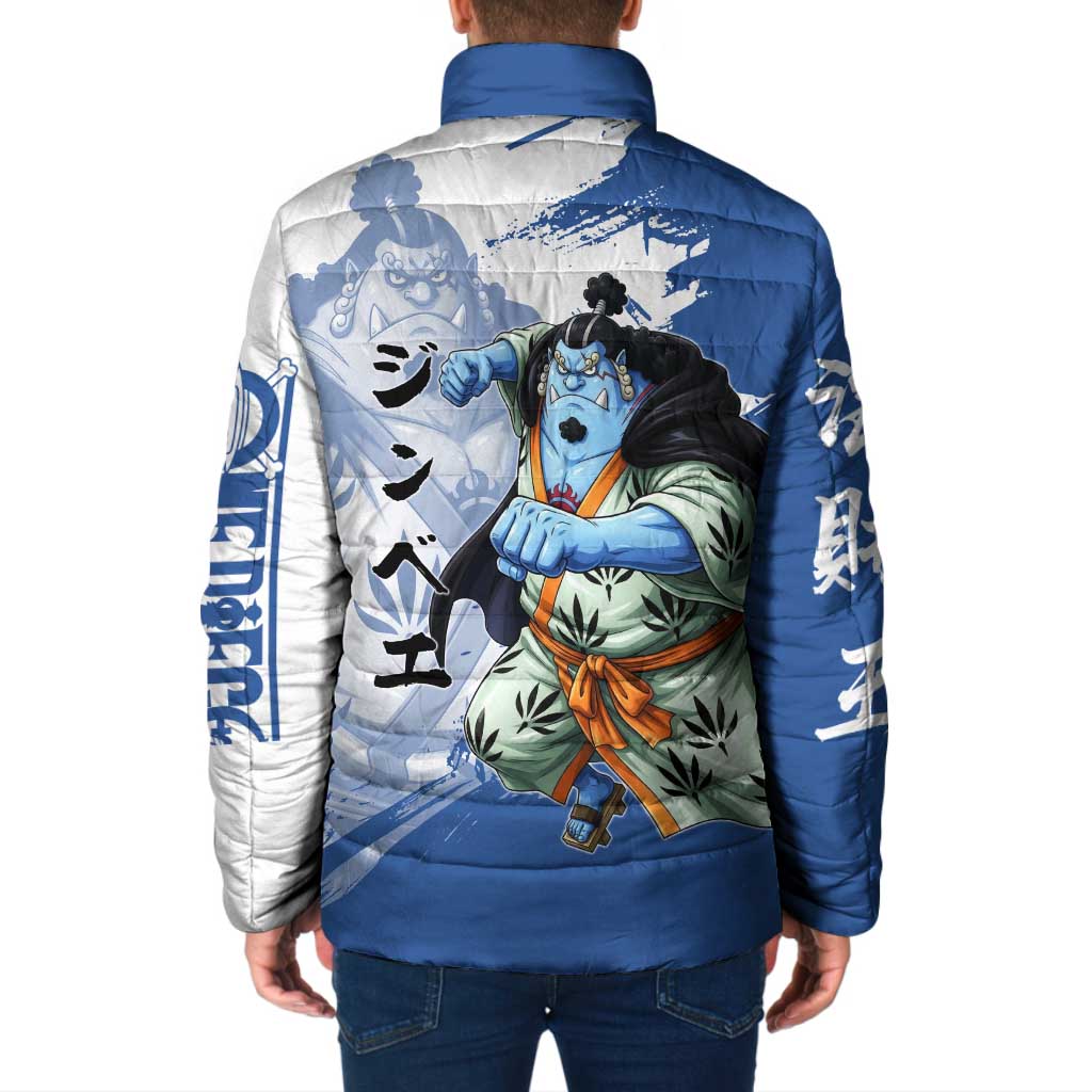 Jinbe One Piece Anime Padded Jacket Japanese Samurai Illustration Graphic