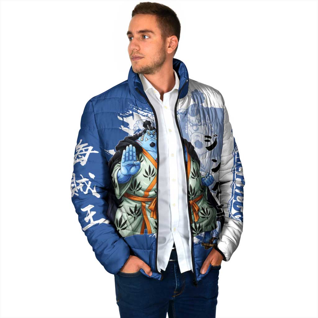 Jinbe One Piece Anime Padded Jacket Japanese Samurai Illustration Graphic