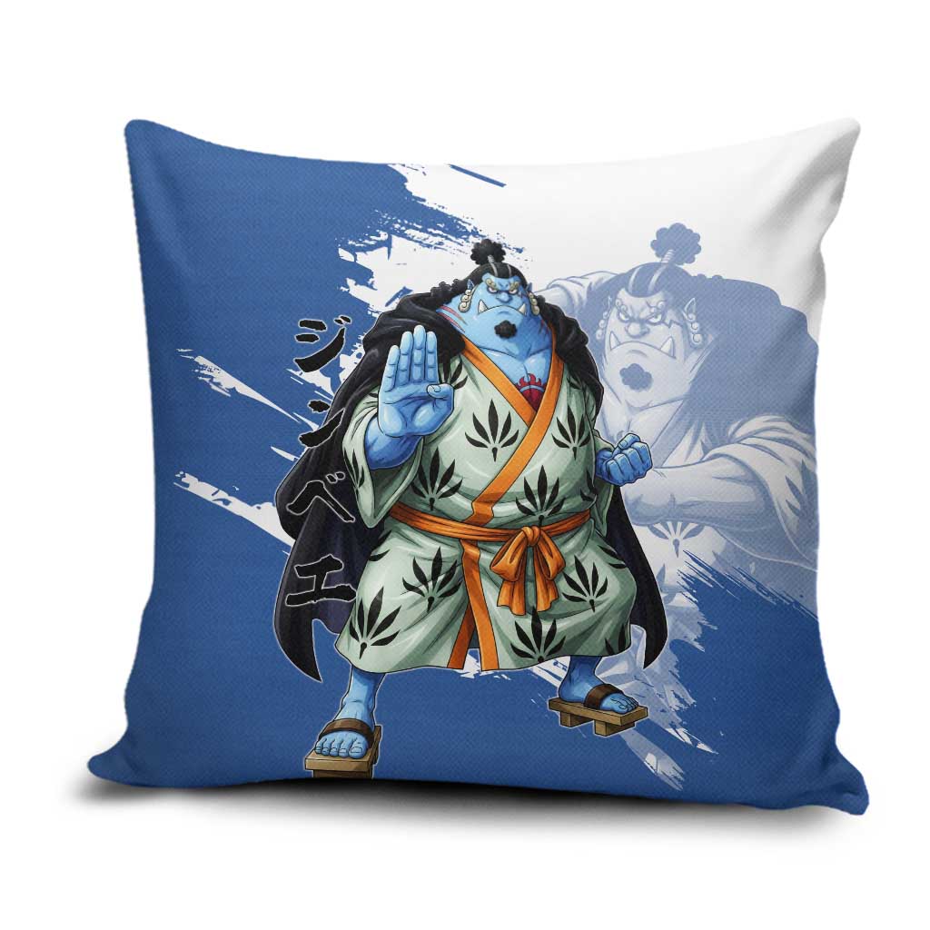 Jinbe One Piece Anime Pillow Cover Japanese Samurai Illustration Graphic