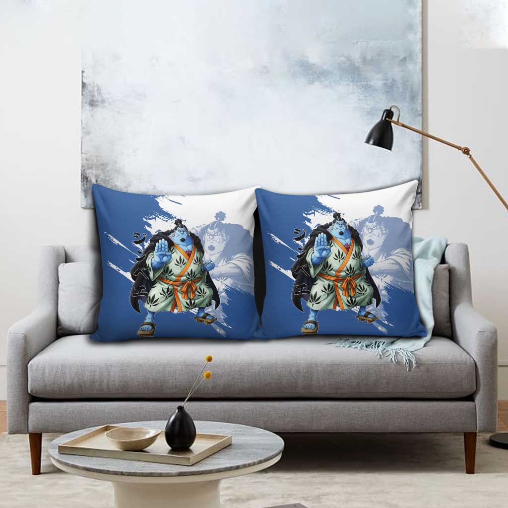 Jinbe One Piece Anime Pillow Cover Japanese Samurai Illustration Graphic