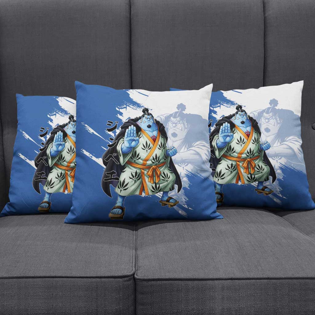 Jinbe One Piece Anime Pillow Cover Japanese Samurai Illustration Graphic