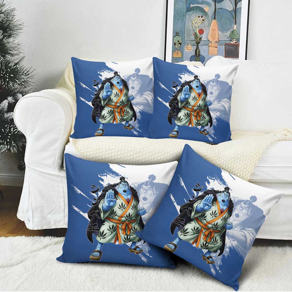 Jinbe One Piece Anime Pillow Cover Japanese Samurai Illustration Graphic