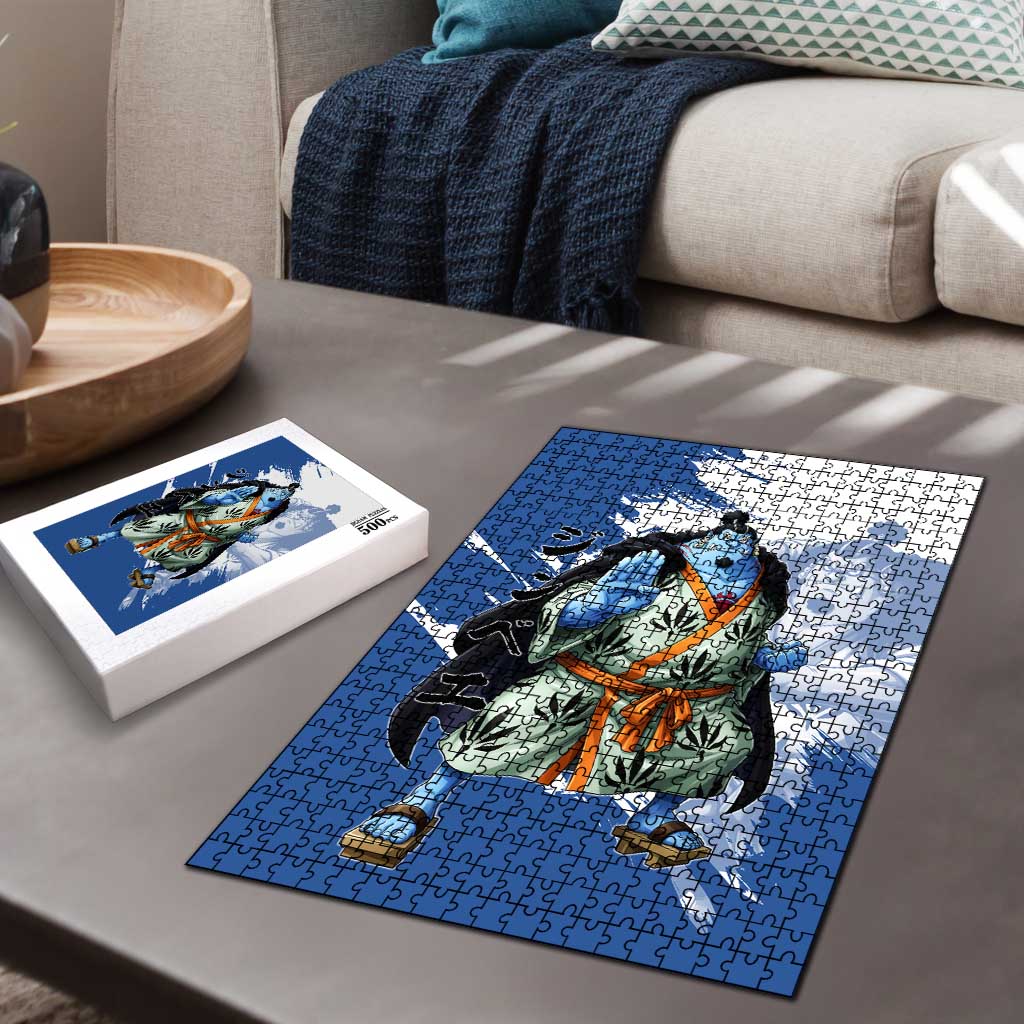 Jinbe One Piece Anime Puzzle Japanese Samurai Illustration Graphic