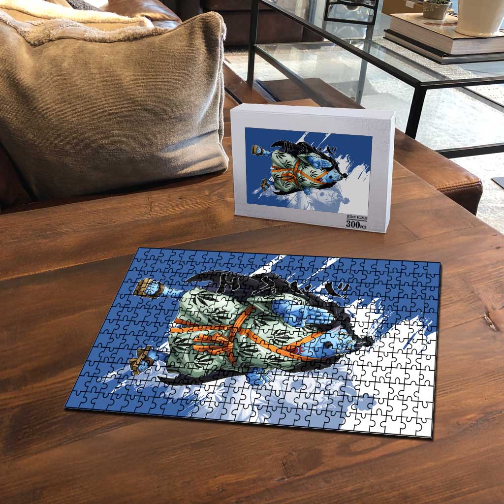 Jinbe One Piece Anime Puzzle Japanese Samurai Illustration Graphic