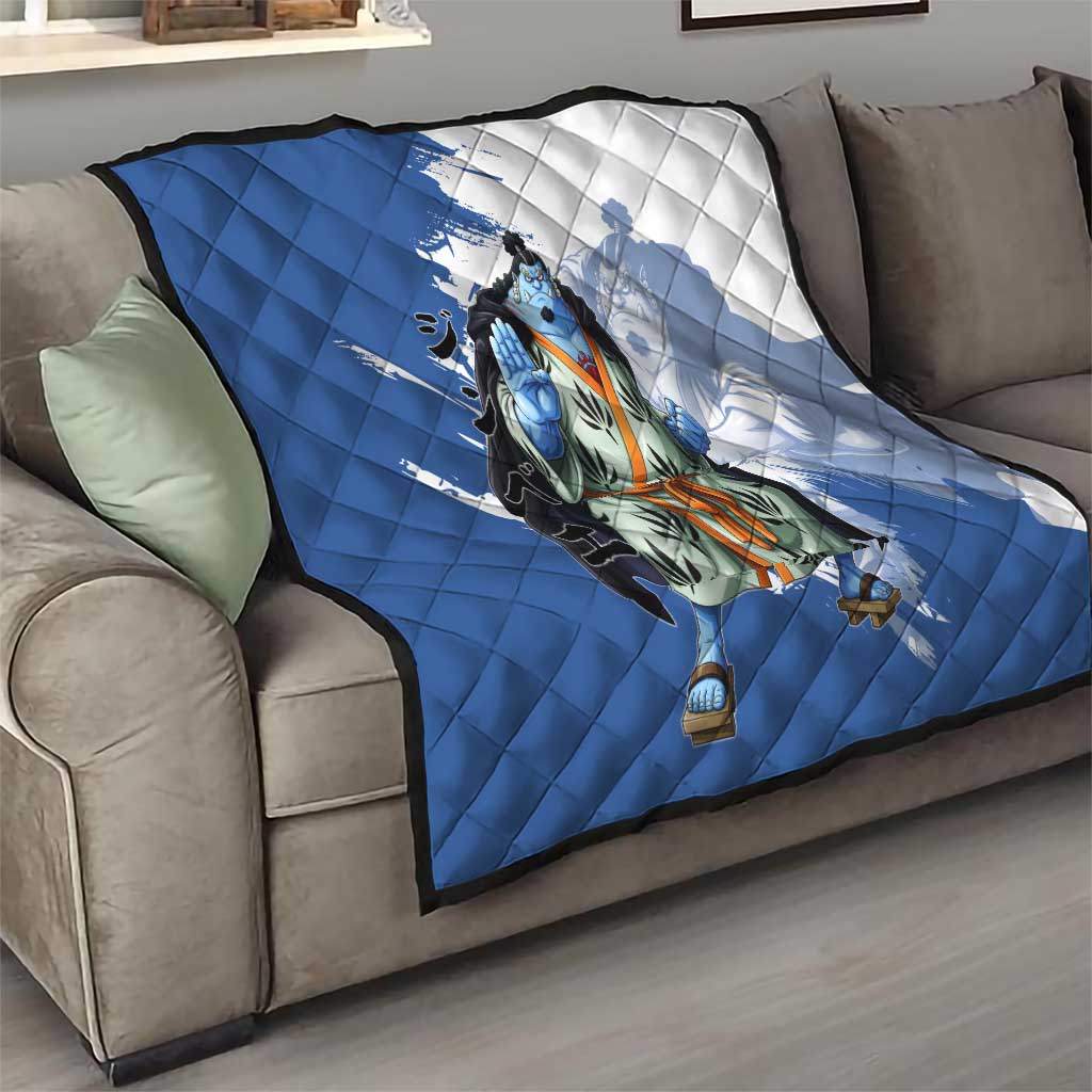 Jinbe One Piece Anime Quilt Japanese Samurai Illustration Graphic