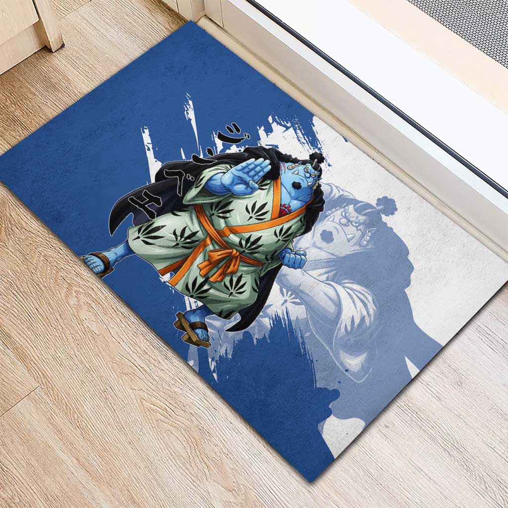 Jinbe One Piece Anime Rubber Doormat Japanese Samurai Illustration Graphic