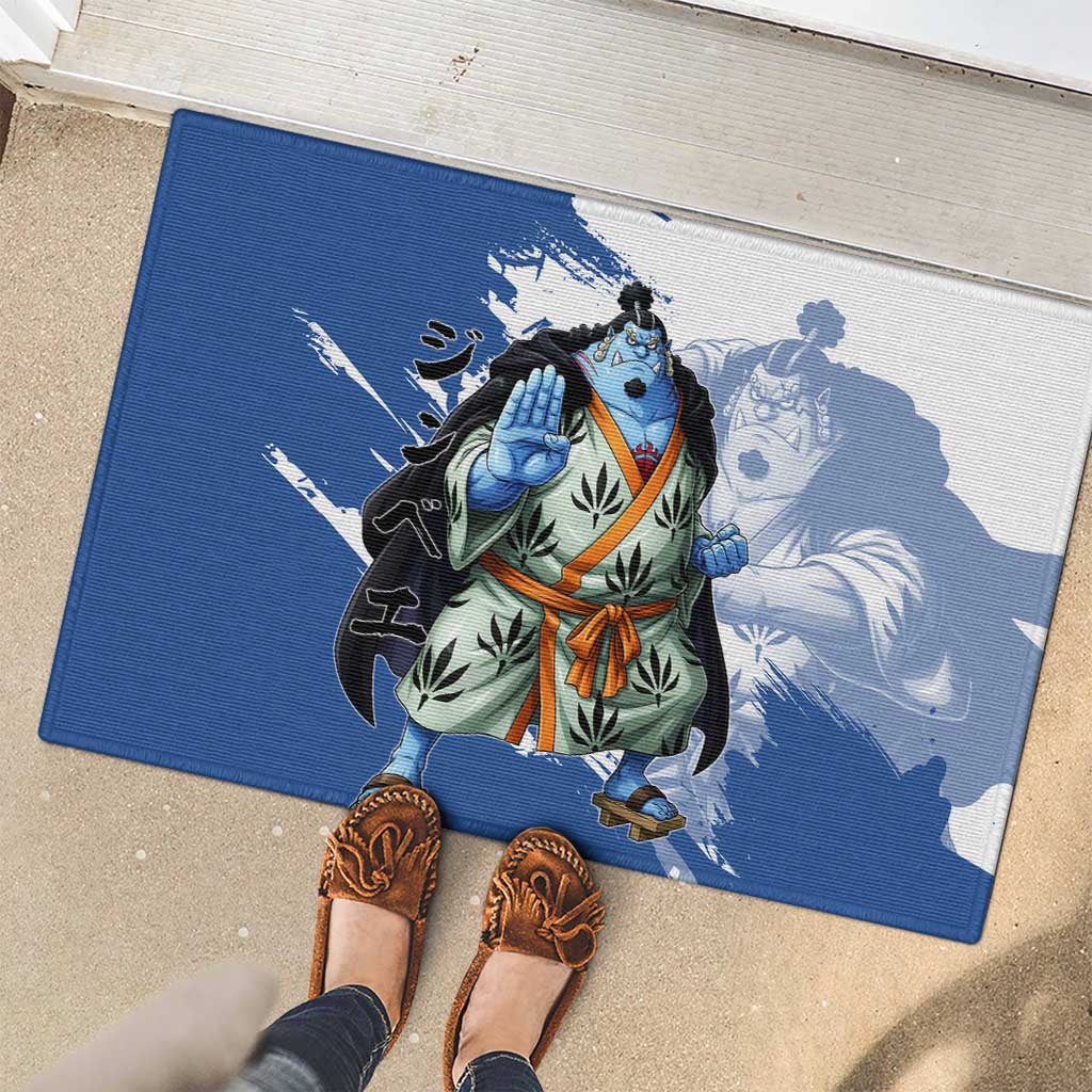 Jinbe One Piece Anime Rubber Doormat Japanese Samurai Illustration Graphic