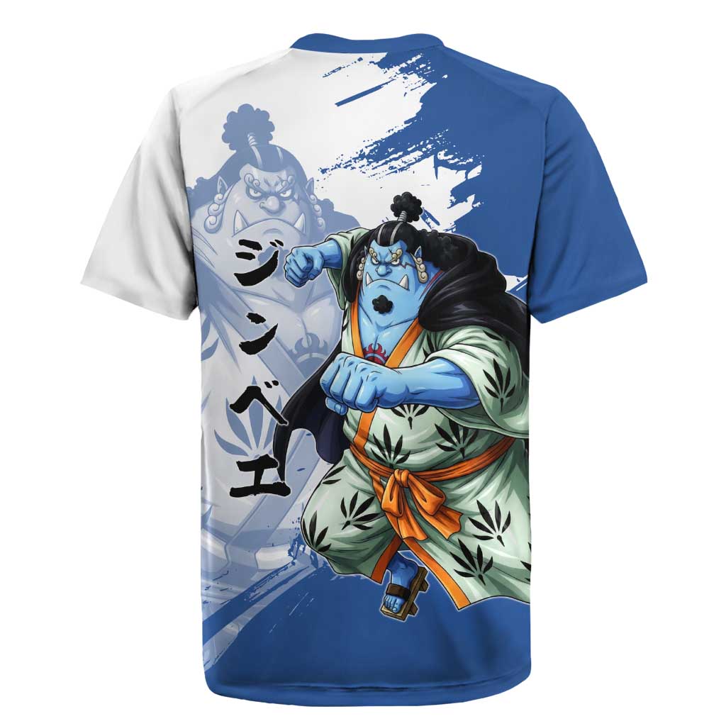 Jinbe One Piece Anime Rugby Jersey Japanese Samurai Illustration Graphic