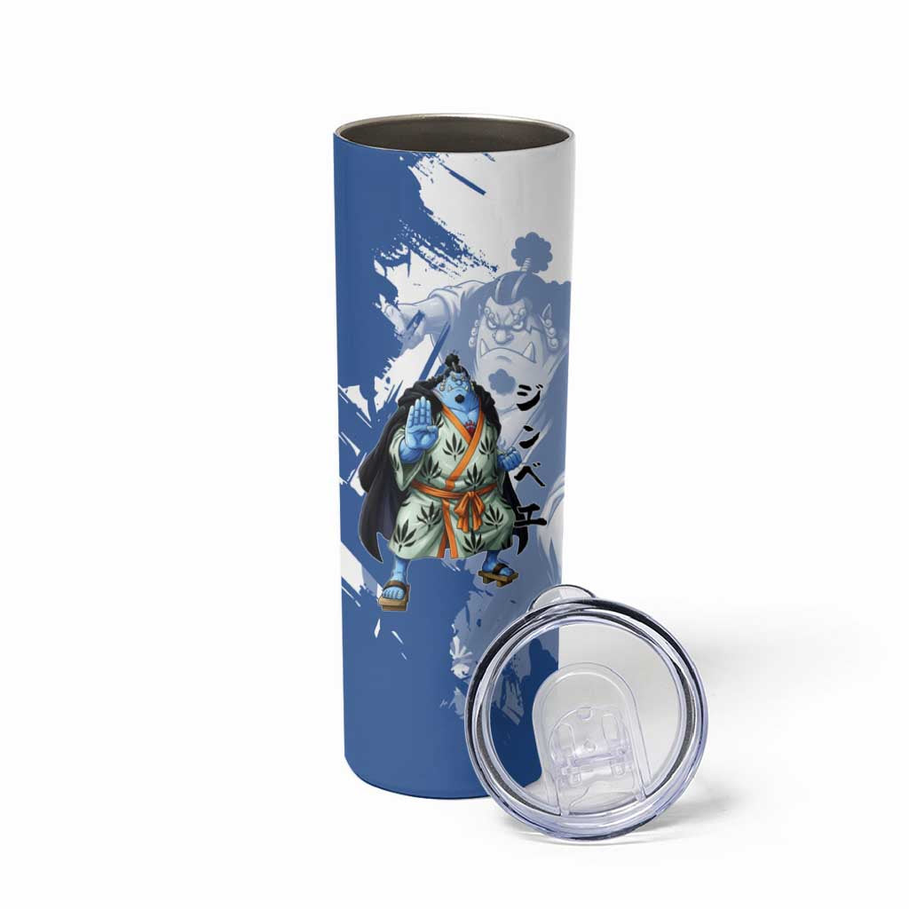 Jinbe One Piece Anime Skinny Tumbler Japanese Samurai Illustration Graphic