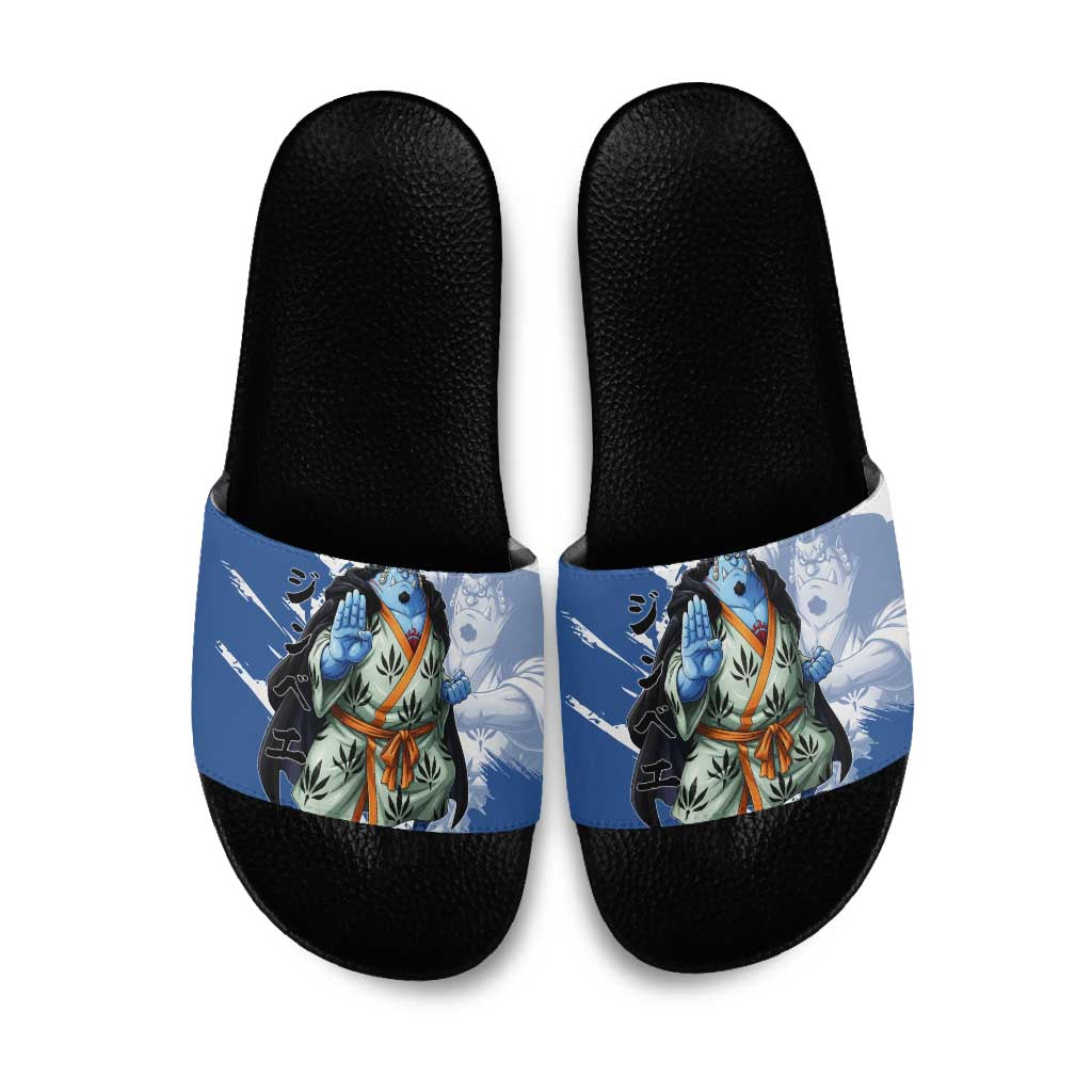 Jinbe One Piece Anime Slide Sandals Japanese Samurai Illustration Graphic