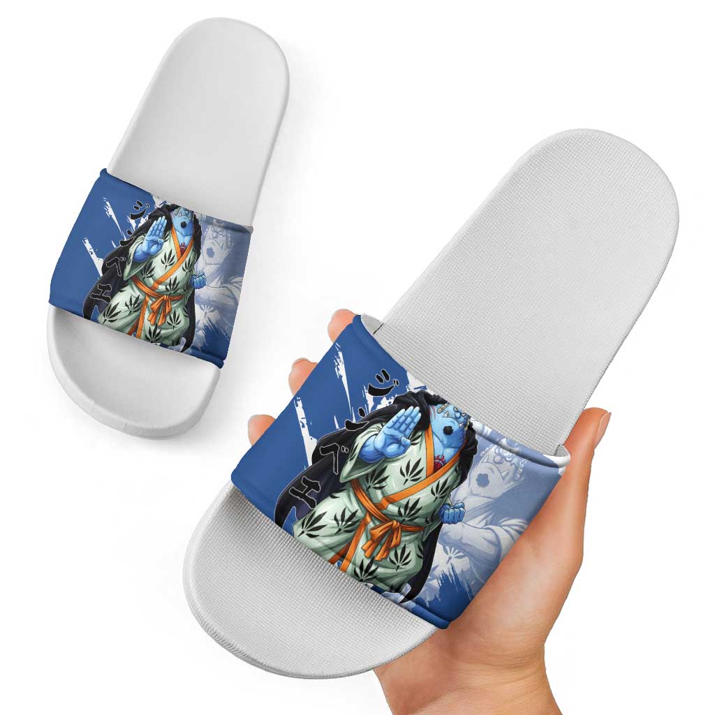 Jinbe One Piece Anime Slide Sandals Japanese Samurai Illustration Graphic