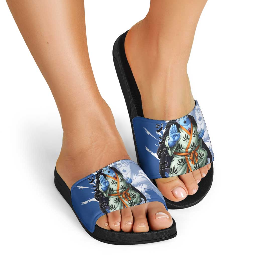 Jinbe One Piece Anime Slide Sandals Japanese Samurai Illustration Graphic