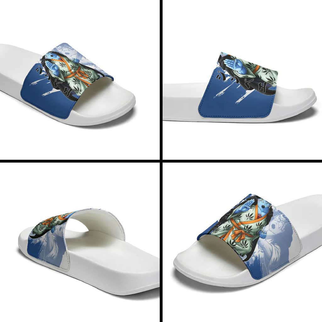 Jinbe One Piece Anime Slide Sandals Japanese Samurai Illustration Graphic