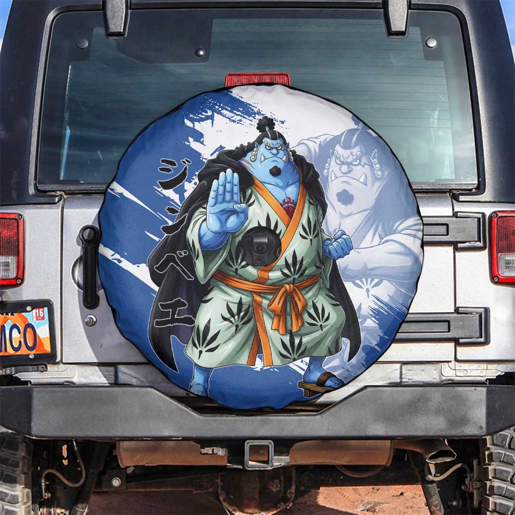 Jinbe One Piece Anime Spare Tire Cover Japanese Samurai Illustration Graphic