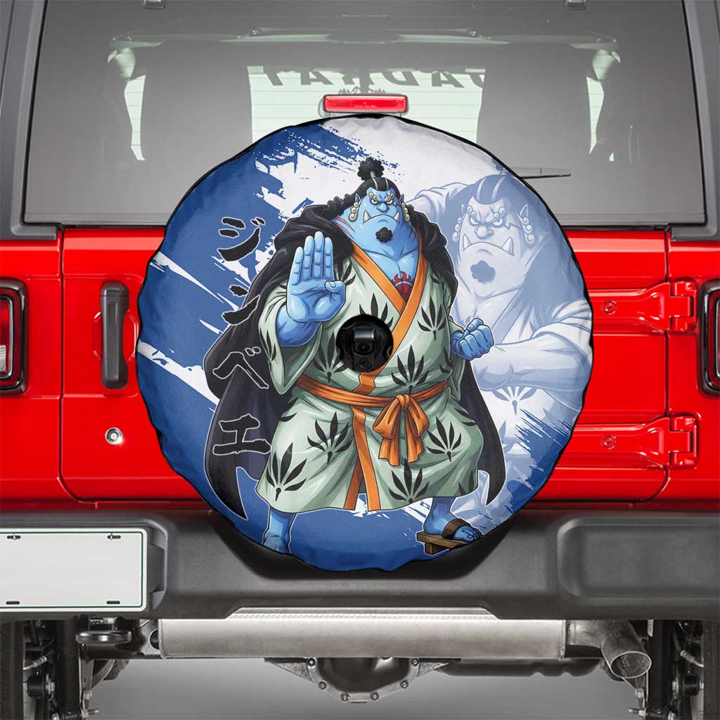 Jinbe One Piece Anime Spare Tire Cover Japanese Samurai Illustration Graphic