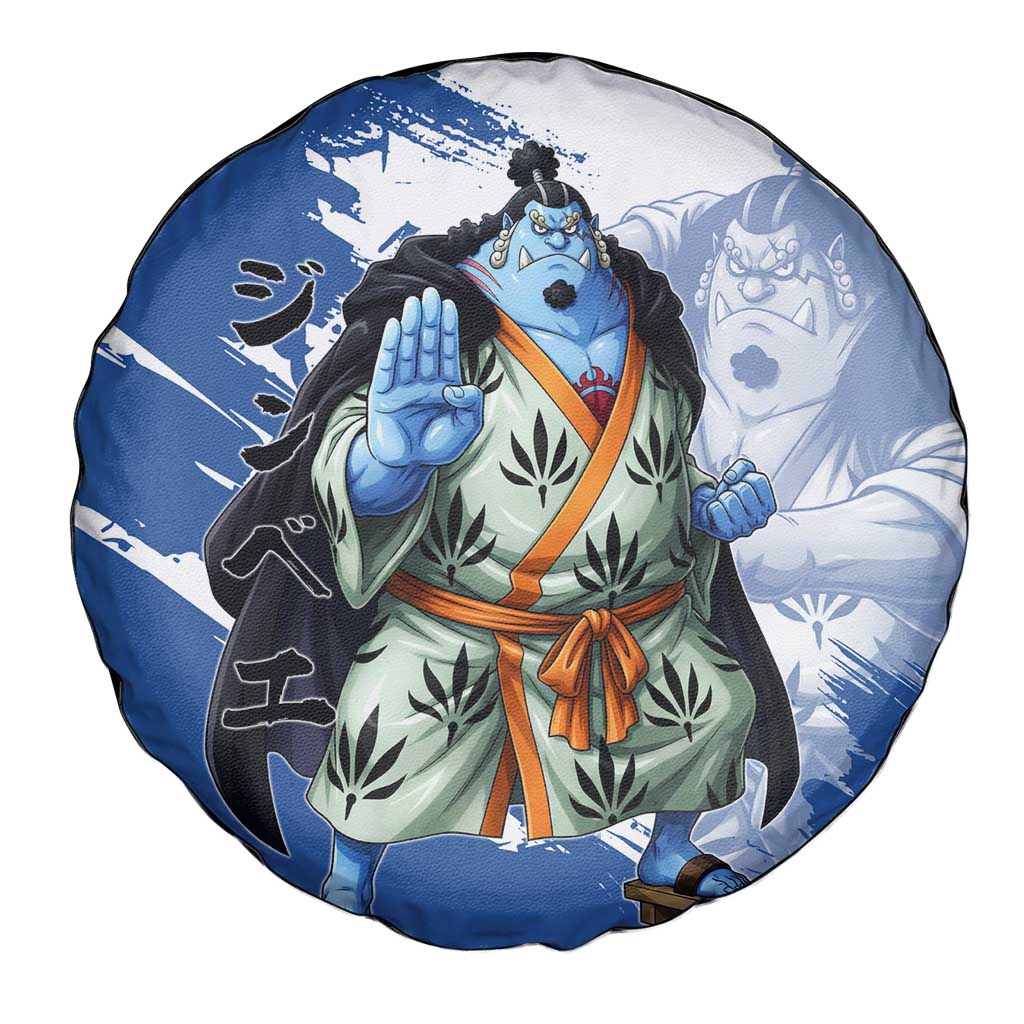 Jinbe One Piece Anime Spare Tire Cover Japanese Samurai Illustration Graphic