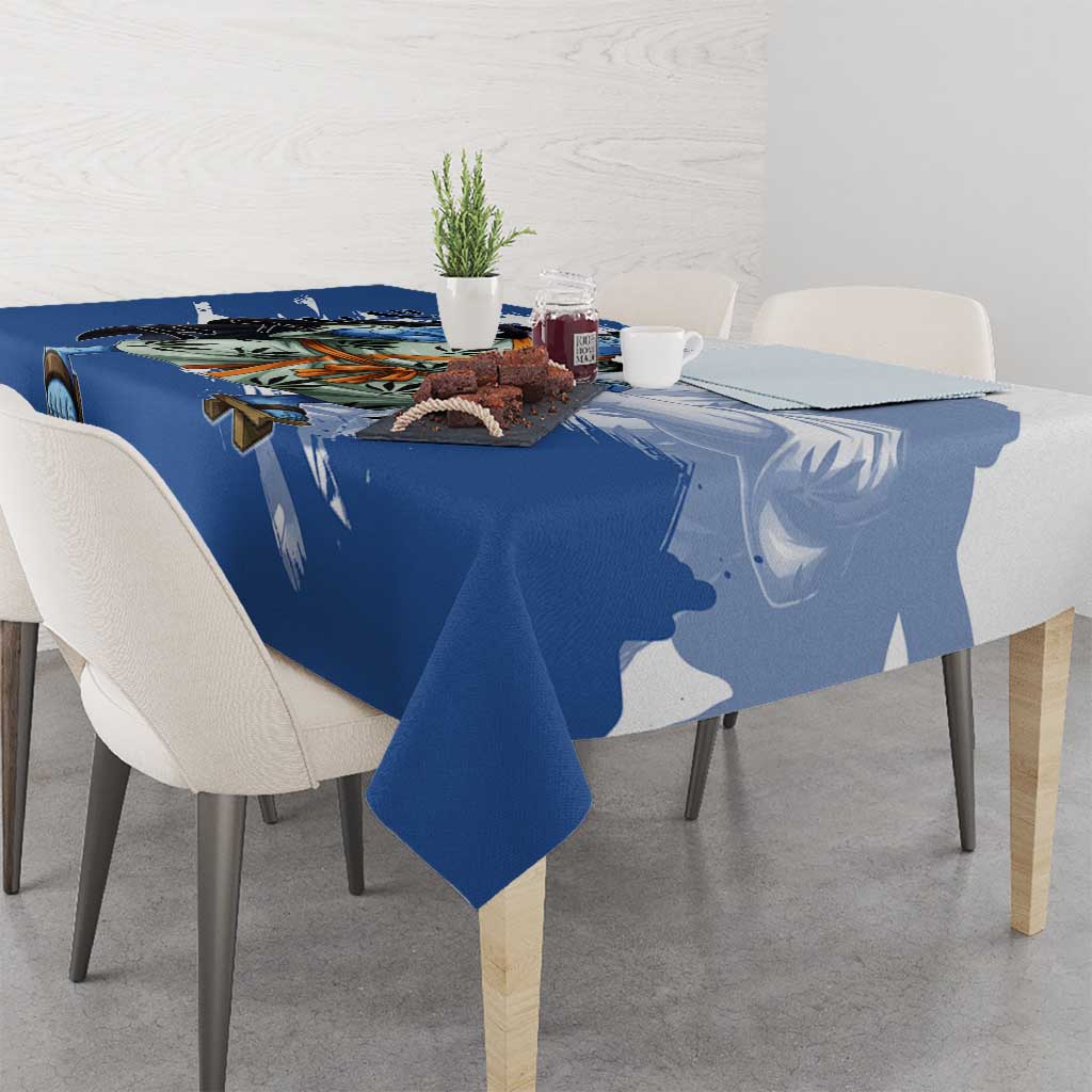 Jinbe One Piece Anime Tablecloth Japanese Samurai Illustration Graphic