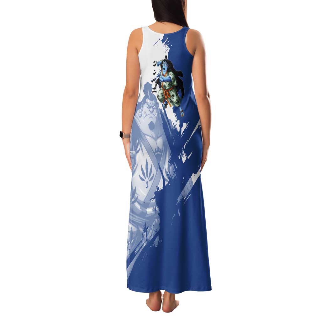 Jinbe One Piece Anime Tank Maxi Dress Japanese Samurai Illustration Graphic